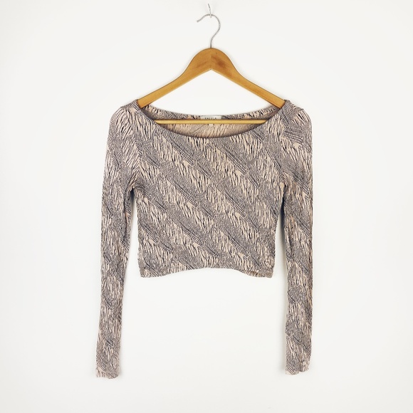 🐯2/$15🐯 TALULA Long Sleeve Crop Pink Peach XXS - Picture 1 of 12